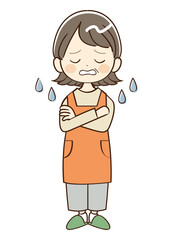 女性　ミドル世代　おばさん　主婦　困惑