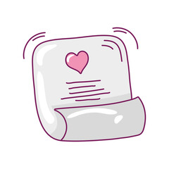 happy valentines day letter romantic love message hand drawn style