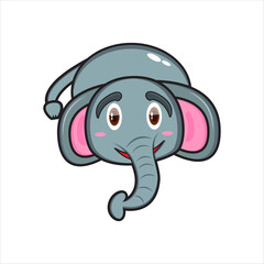 the lazy elephant mascot vector design eps 10 