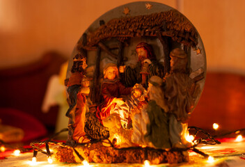 burning candles in the church