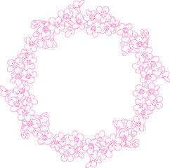 丸い桜フレーム