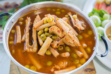 Hot and Sour Soup with Fresh Spicy Seafood Fish