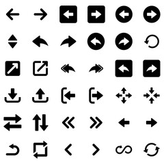 arrow icon set vector symbol