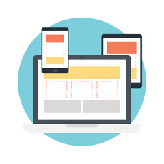 Vector icon of a website layout 