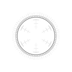 HUD circle infographic elements. Sci-fi round head-up display for futuristic user interface HUD, UI, GUI. Tech theme. Vector illustration.