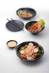 vegetable salad with japanese dressing