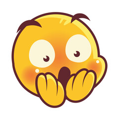 funny emoji, surprised emoticon face expression social media