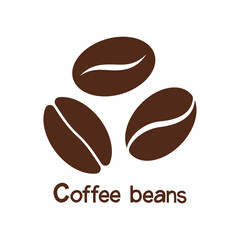 Coffee bean icon isolate on white background.