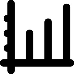 Bar Graph Line Vector Icon
