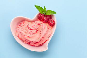 Homemade berry ice cream