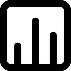 Bar Graph Line Vector Icon