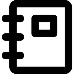 Fototapeta premium Diary Line Vector Icon