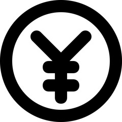 Obraz premium Yen Line Vector Icon