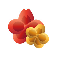 red and gold flowers vector design