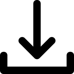Downward Vector Line Icon