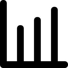 Bar Chart Vector Line Icon