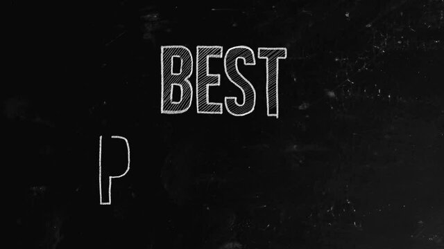 Best practice concept written on blackboard