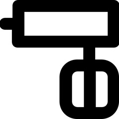 Fototapeta premium Egg Beater Vector Line Icon