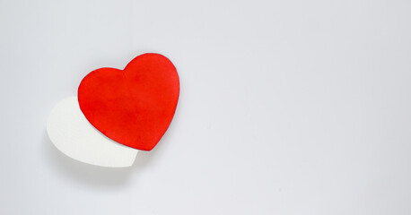 red heart on a white background