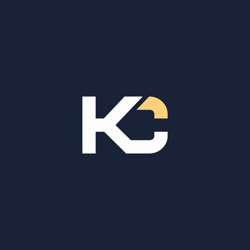 initial logo KC flat monogram