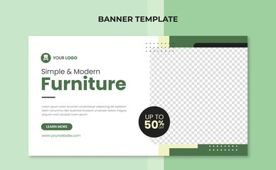 Simple and modern furniture banner template