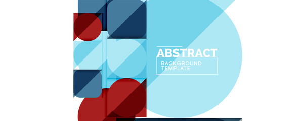 Clean minimal geometric abstract background with triangles and circles. Vector illustration for covers, banners, flyers and posters and other designs