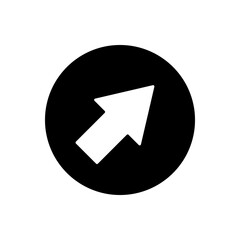 Rising arrow outline icon. Symbol, logo illustration for mobile concept and web design.