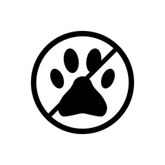 No pet outline icon isolated. Symbol, logo illustration for mobile concept, web design and games.
