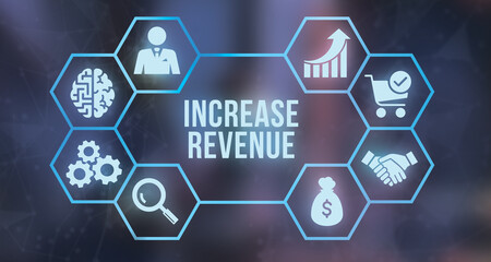 Fototapeta premium Internet, business, Technology and network concept. Increase revenue concept.