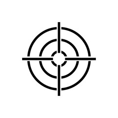 Aim outline icon isolated. Symbol, logo illustration for mobile concept, web design and games.