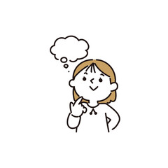 前にあった出来事を思い出す女の子