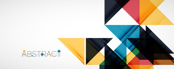 Set of vector triangle geometric backgrounds. Vector illustration for covers, banners, flyers and posters and other designs