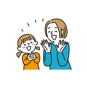 「親子 ほめる」の写真素材 | 808件の無料イラスト画像 | Adobe Stock