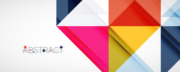Geometric abstract background. Techno color triangle shapes. Vector illustration for covers, banners, flyers and posters and other designs