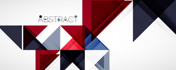 Set of vector triangle geometric backgrounds. Vector illustration for covers, banners, flyers and posters and other designs