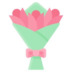 Bouquet icon, Birthday party related vector illustration
