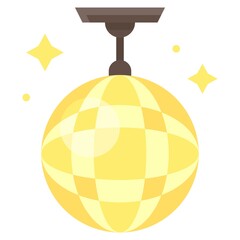 Disco ball icon, Birthday party related vector illustration