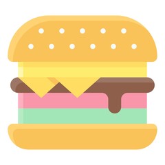 Hamburger icon, Birthday party related vector illustration