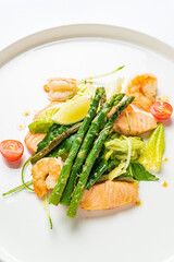 seafood salad with shrimps and fish