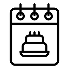 Birthday calendar icon, Birthday party related vector illustration