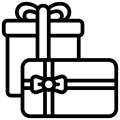 Gift Box icon, Birthday party related vector illustration