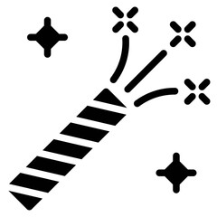 Party popper icon, Birthday party related vector illustration