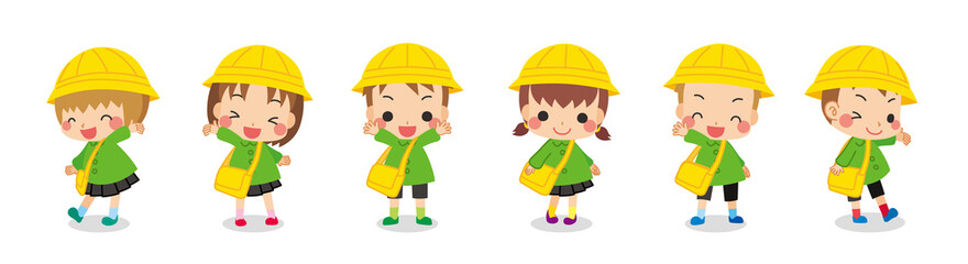 可愛い幼稚園児の子供たちと幼稚園のイラスト 桜咲く春の風景 年少さんキッズ6人組 アイコン Wall Mural ぽこたぽこ 可愛い幼稚園児の子供たちと幼稚園のイラスト 桜咲く春の風景 年少さんキッズ6人組 アイコン Wall Mural ぽこたぽこ