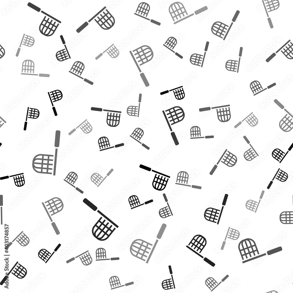 Poster black butterfly net icon isolated seamless pattern on white background. vector.