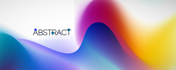 Fluid color gradient abstract background, trendy colorful wallpaper. Vector illustration for placards, brochures, posters, banners and covers