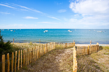 Obraz premium Paysage marin, plage sur le littoral Français.