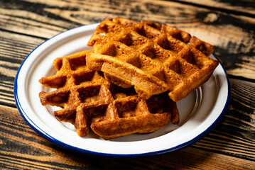 gluten free pumpkin belgian waffle
