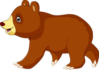 Cute Bear Cartoon Posing