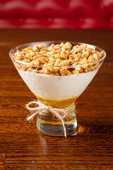 panna cotta with honey and cookies