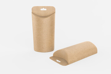 Retail pillow shaped gift box isolated on white background. 3d illustration